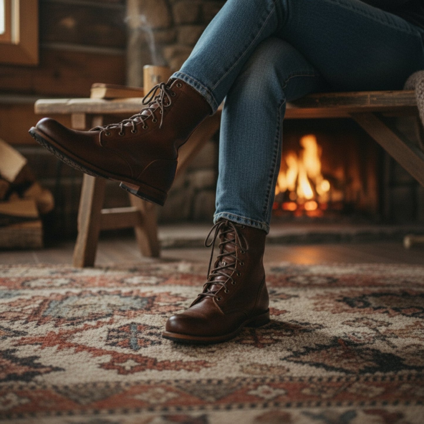Ljubica | Women's Lace Casual Lace-Up Boots