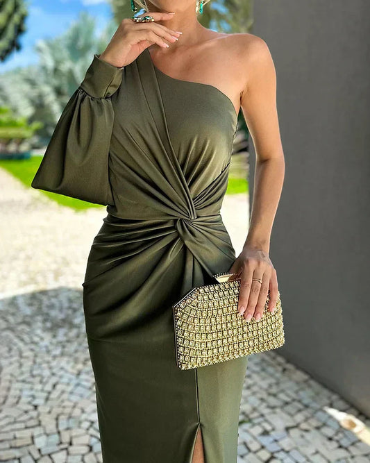 Zelora | Women's Wedding Guest Pleated Dress