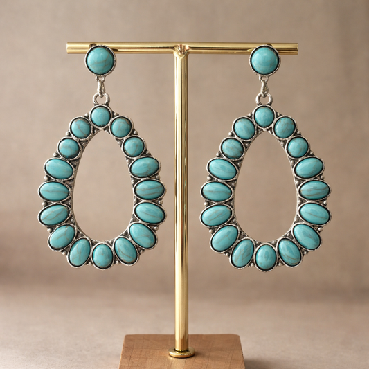 Aleda | Women's Drop Stud Hoop Earrings