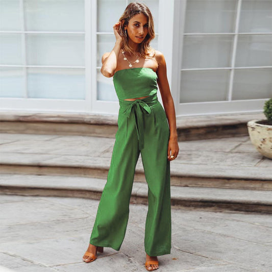 Velama | Women's Lace Wide-Leg Summer Jumpsuit