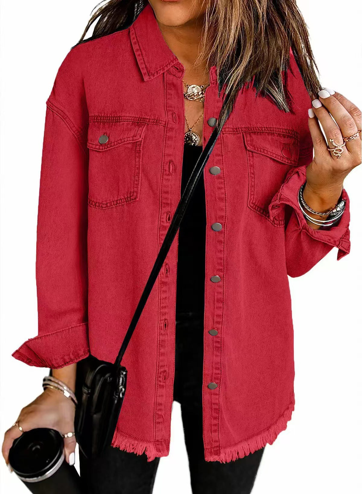 Ulrida | Women's Floral Oversized Casual Jacket