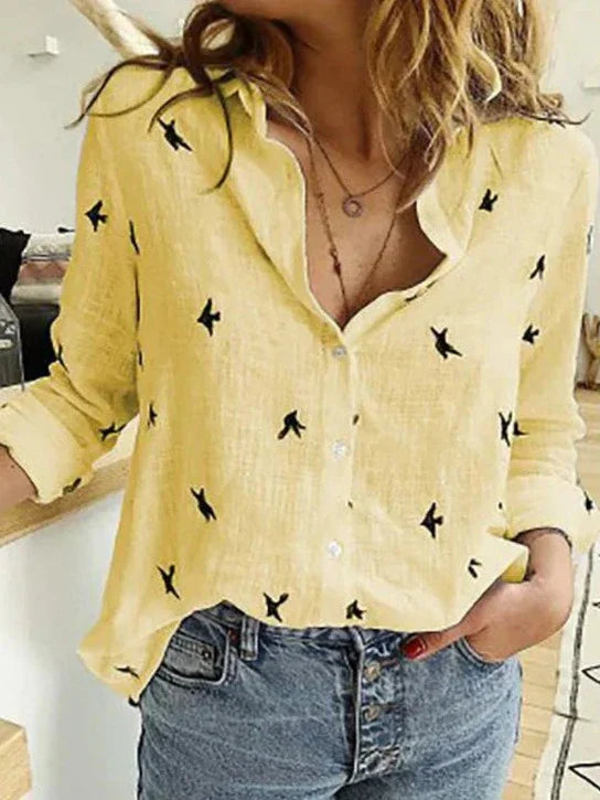 Calama | Women's Casual Button-Down Shirt Blouse
