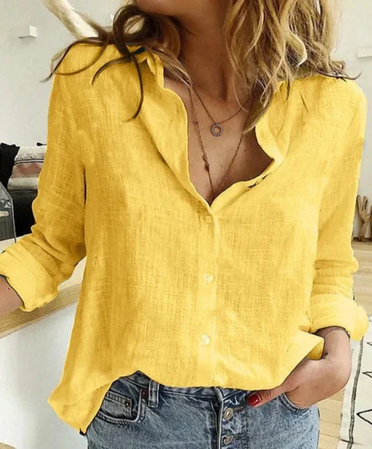 Calama | Women's Casual Button-Down Shirt Blouse