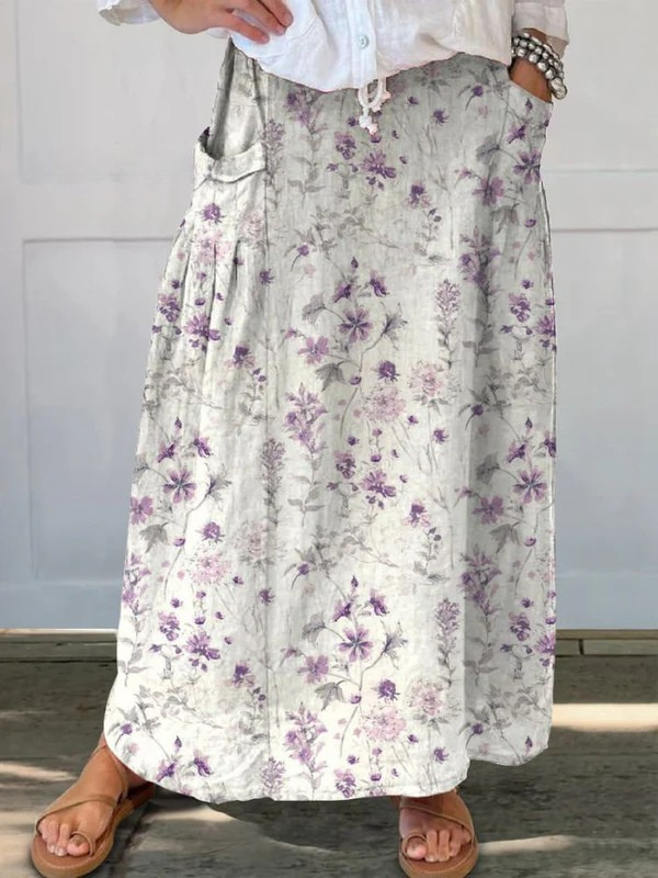 Smithsonite | Women's Floral Casual Retro Skirt