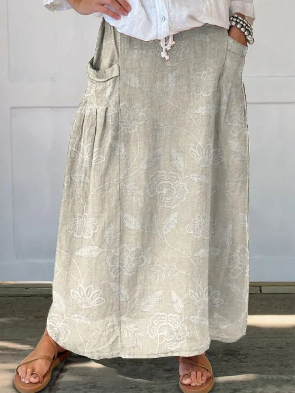 Zoisite | Women's Floral Casual Retro Skirt