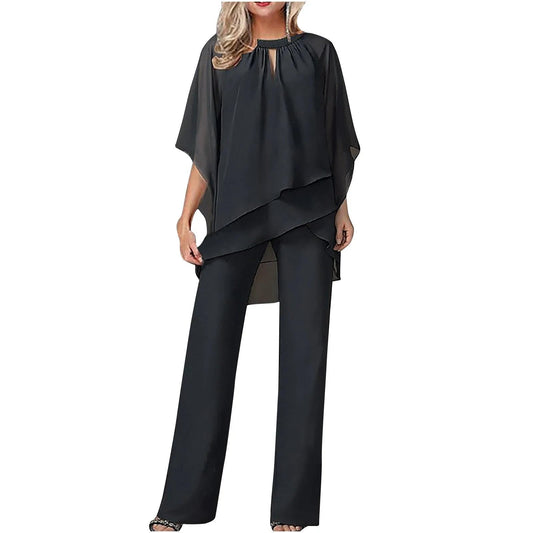 Pietersite | Women's Lace Chiffon Wide-Leg Wedding Top