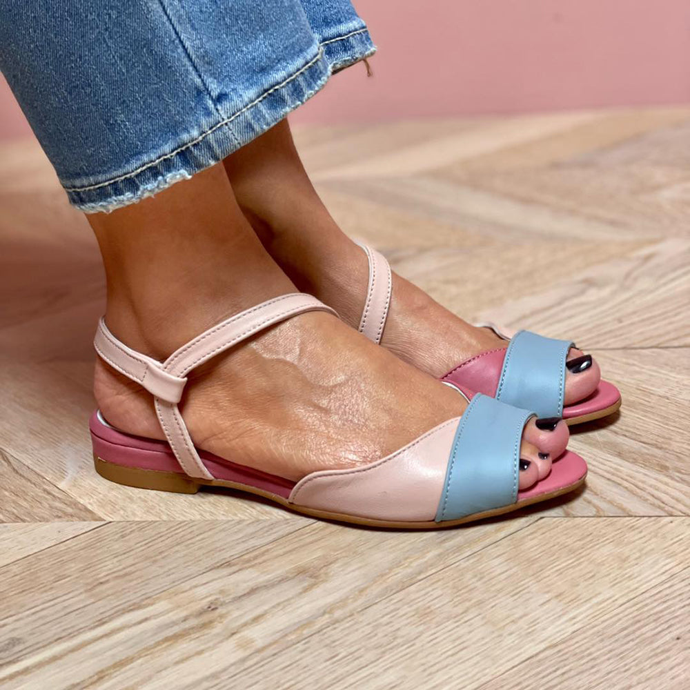 Nouf | Women's Summer Asymmetrical Pink Sandals