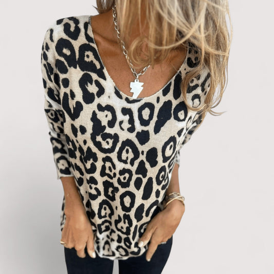 Calima | Women's Animal-Print Casual Lightweight Top