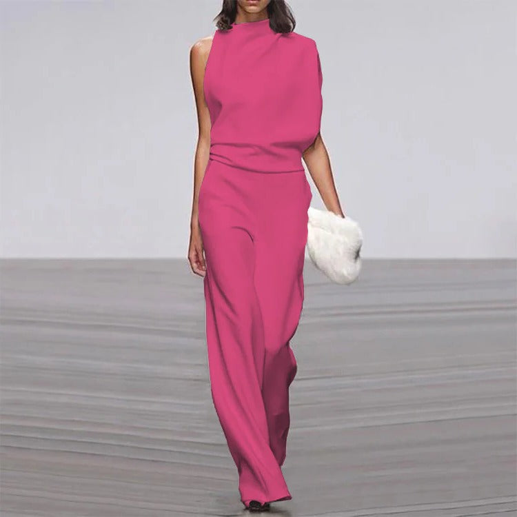 Malachite | Women's High-Neck Wide-Leg Wedding Jumpsuit
