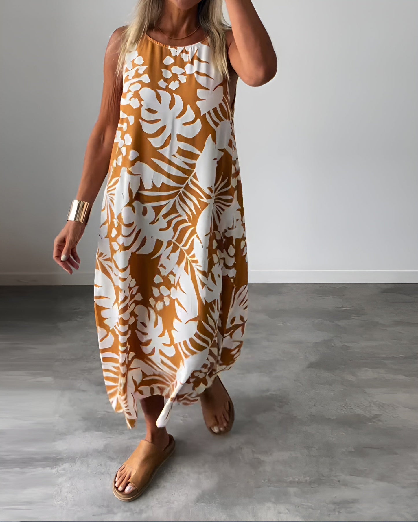 Capucine | Women's No-Sleeve Draped Refined Evening Dress