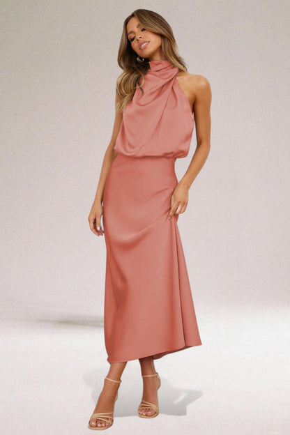 Marisol | Women's Wedding Refined Halter Dress