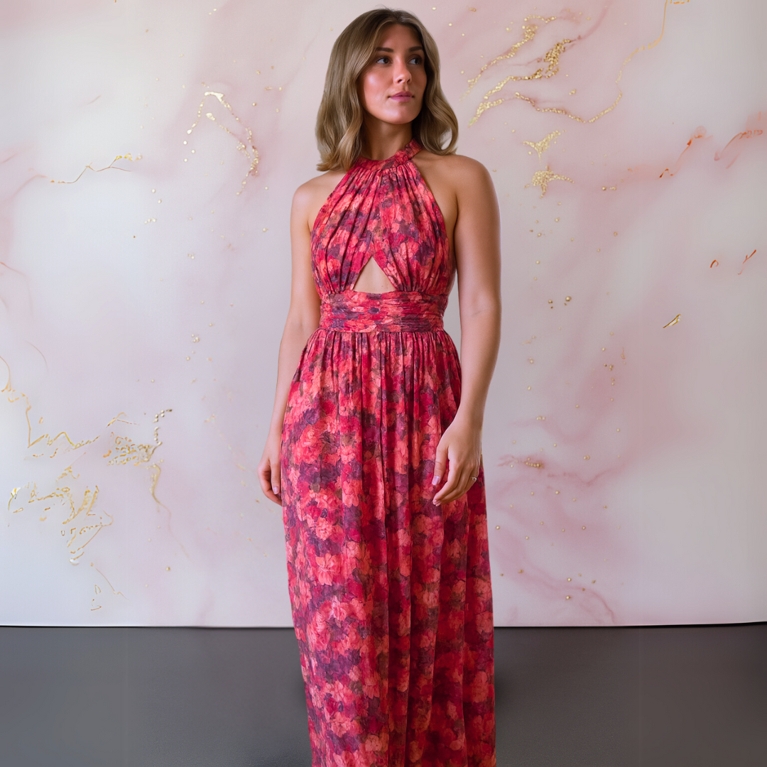 Federica | Women's Maxi Floral Backless Summer Dress