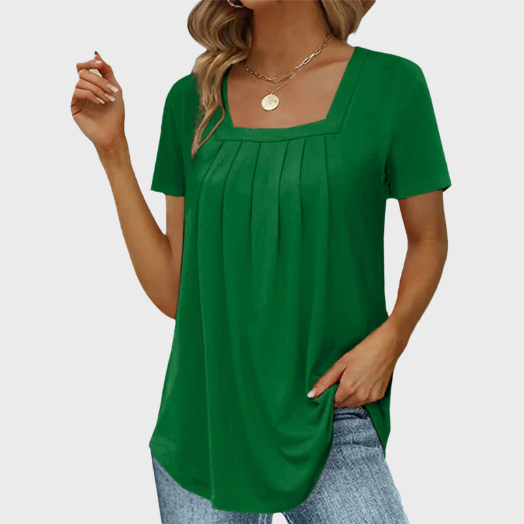 Palena | Women's Square-Neck Summer Airy Blouse