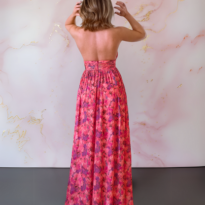 Federica | Women's Maxi Floral Backless Summer Dress