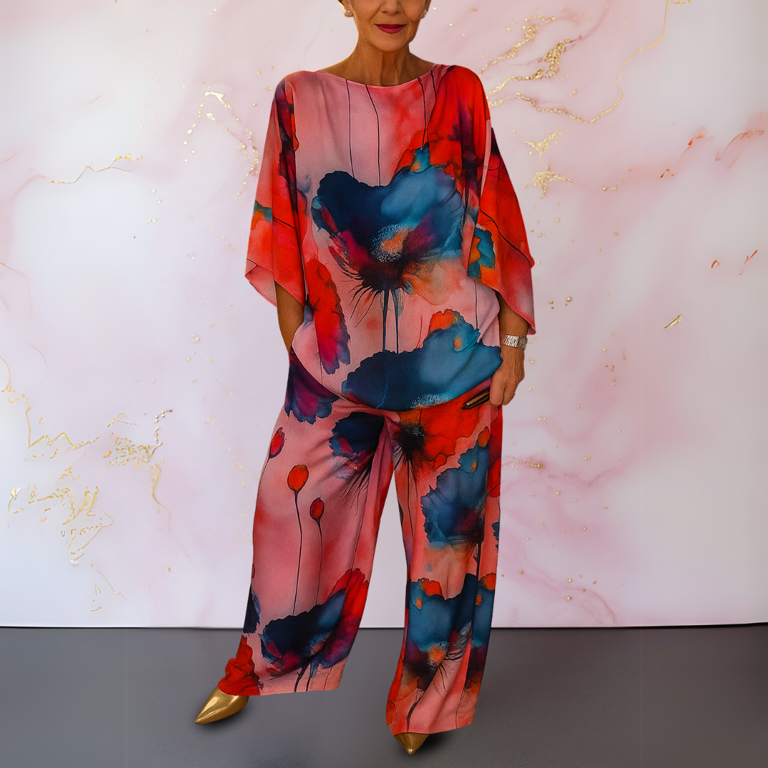 Fabinda | Women's Satin Casual Two-Piece Set