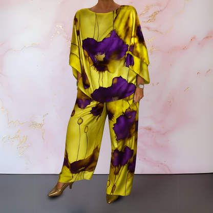 Fabinda | Women's Satin Casual Two-Piece Set