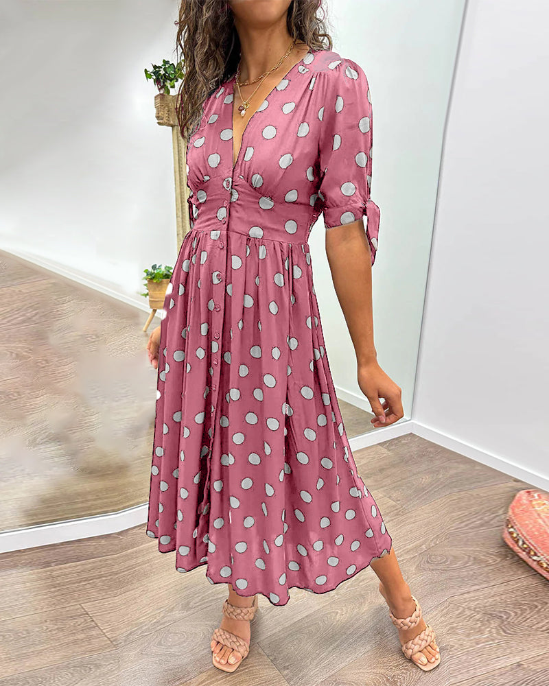 Celimene | Women's V-Neck Casual Refined Dress