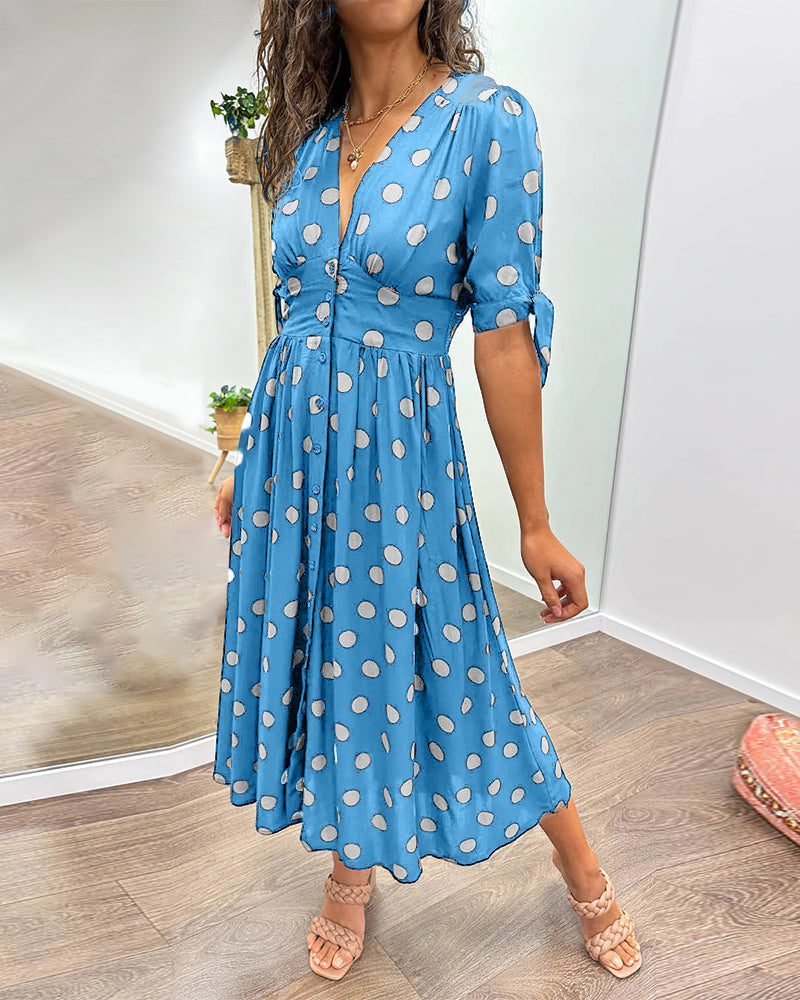 Celimene | Women's V-Neck Casual Refined Dress