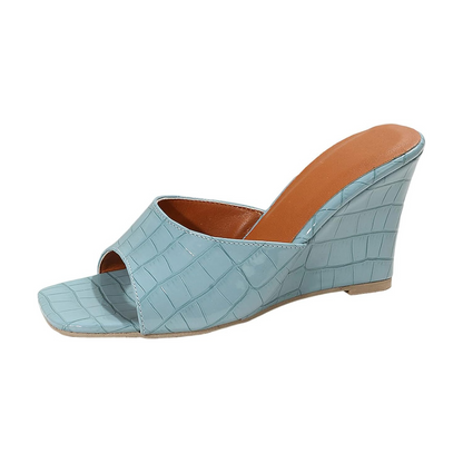Flora | Women's Lace Leather Wedge Shoes