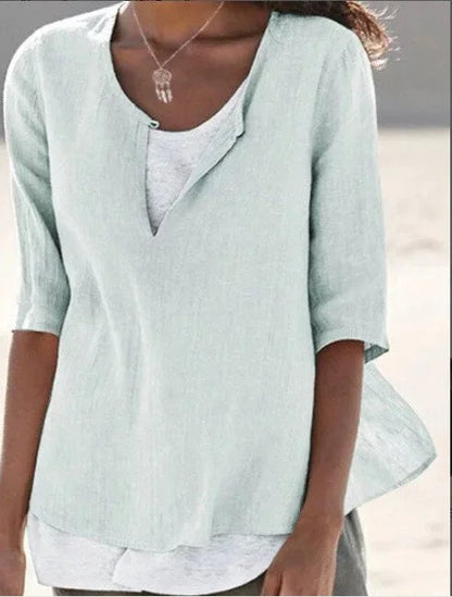 Malama | Women's Lace V-Neck Summer Top