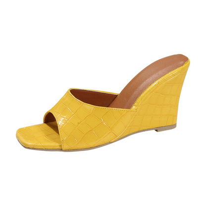 Flora | Women's Lace Leather Wedge Shoes