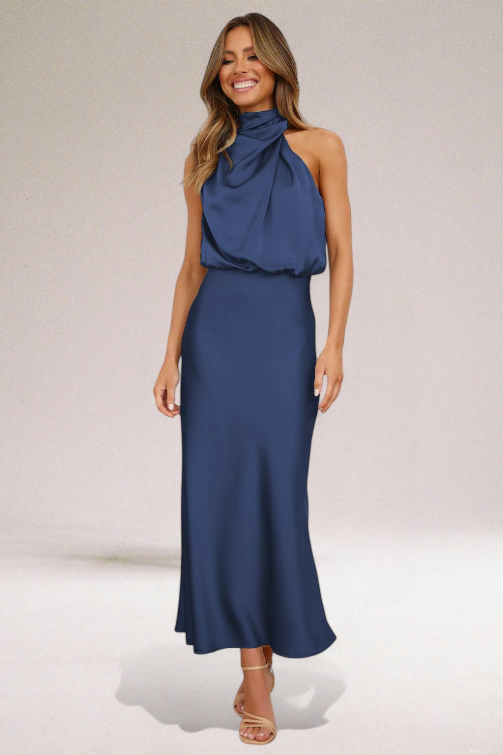 Marisol | Women's Wedding Refined Halter Dress
