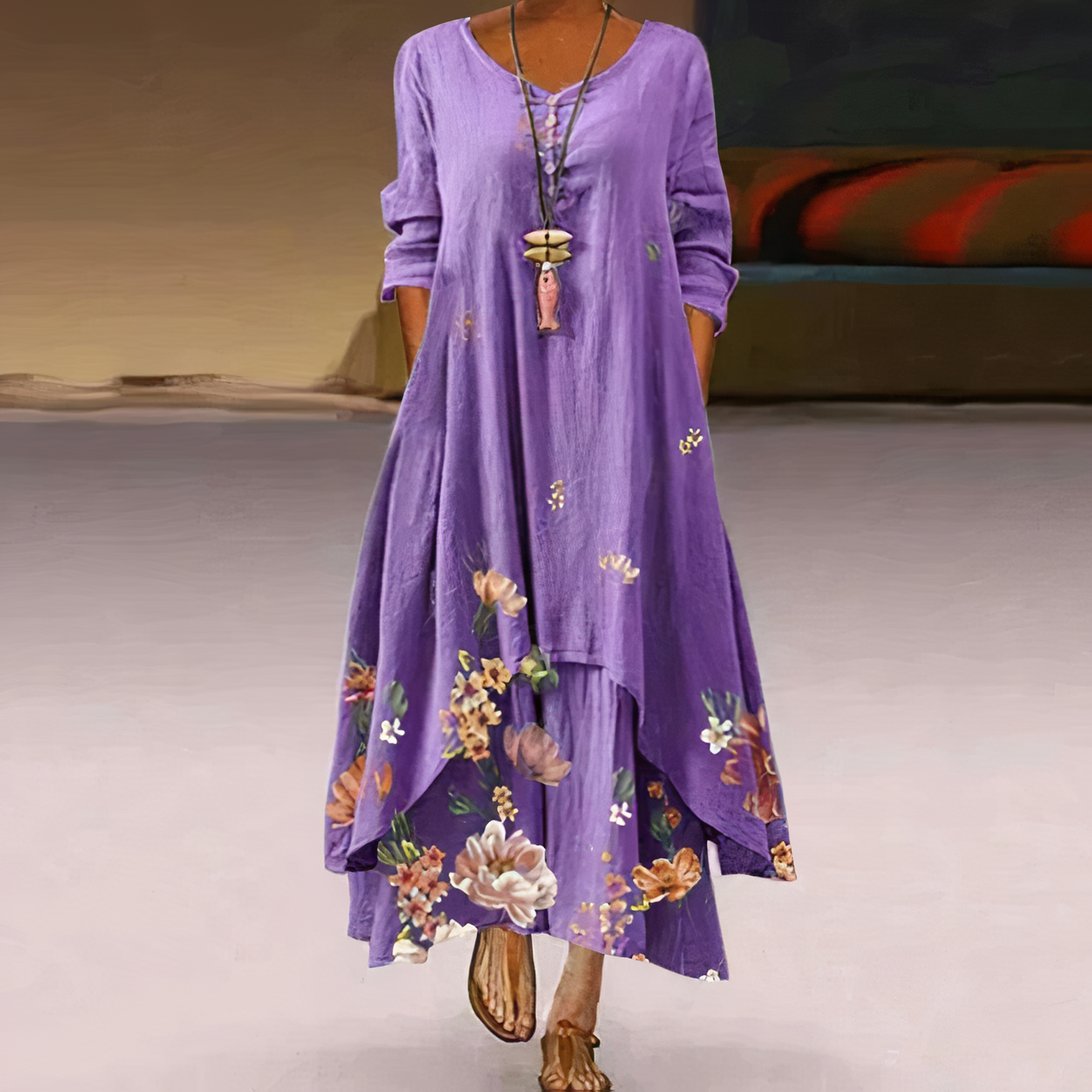 Tamsin | Women's Maxi Floral Oversized Casual Dress