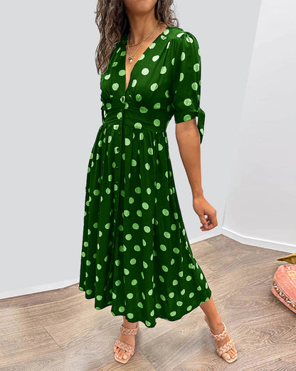 Celimene | Women's V-Neck Casual Refined Dress