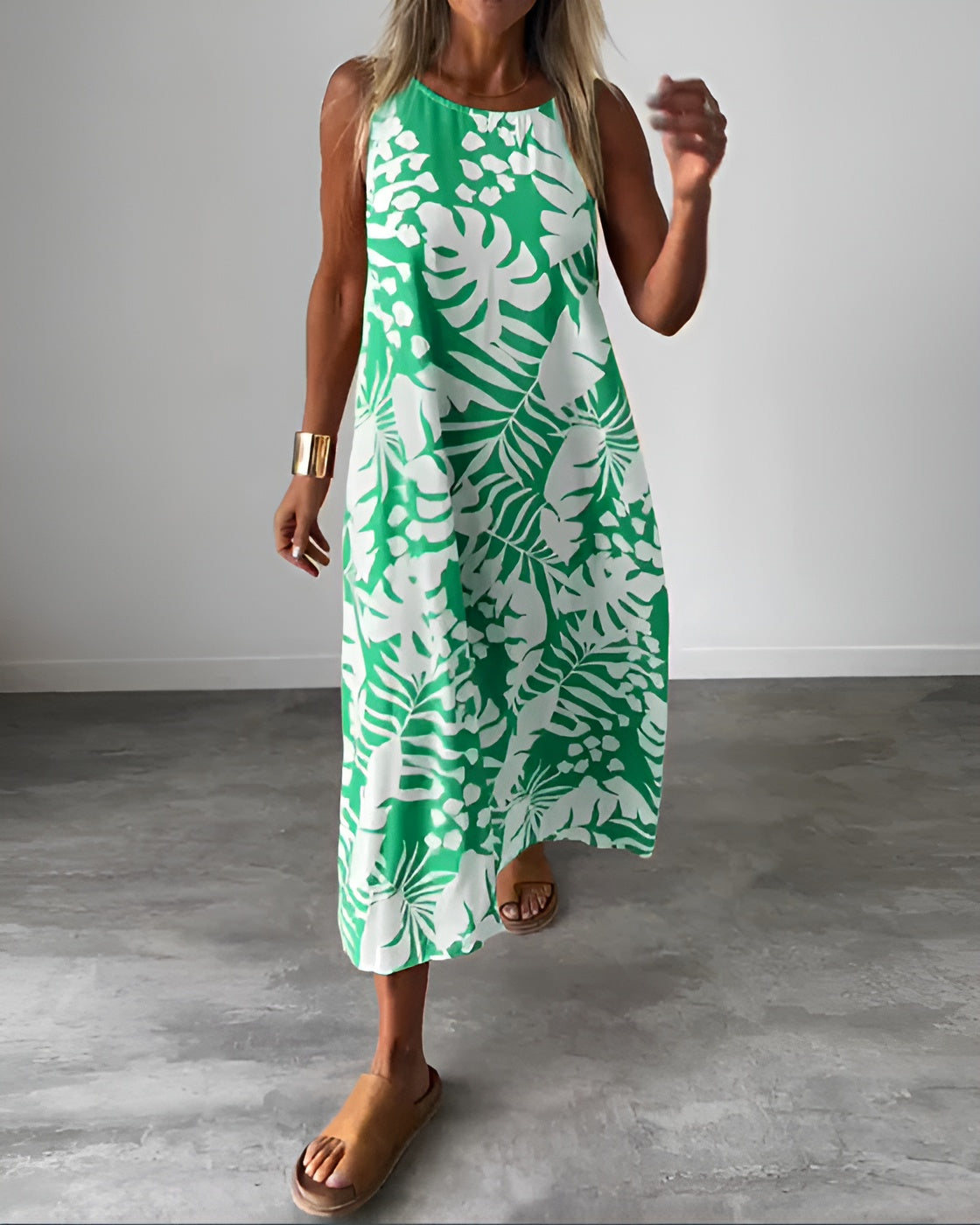 Capucine | Women's No-Sleeve Draped Refined Evening Dress