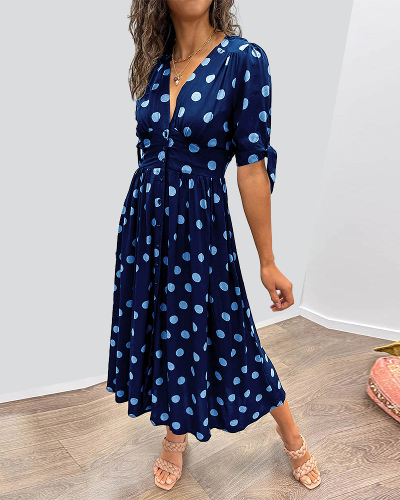 Celimene | Women's V-Neck Casual Refined Dress