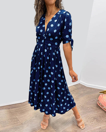 Celimene | Women's V-Neck Casual Refined Dress