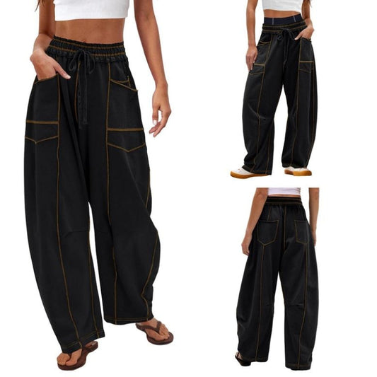 Ainoa | Women's Lace Oversized Wide-Leg Casual Trousers