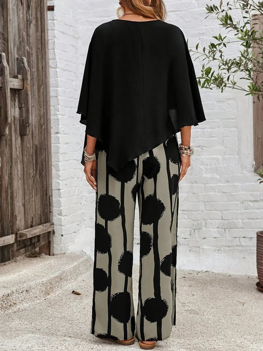 Zultanite | Women's Striped Oversized Wide-Leg Casual Trousers