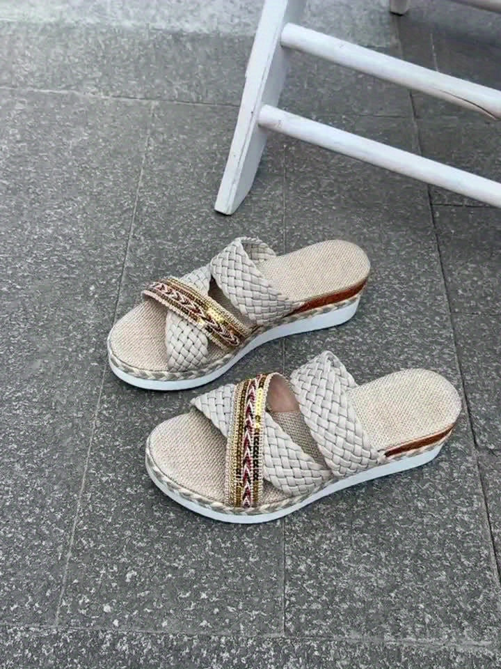 Zinnia | Women's Beach Woven Slip-On Sandals