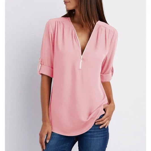 Caluma | Women's Lace V-Neck Workwear Top