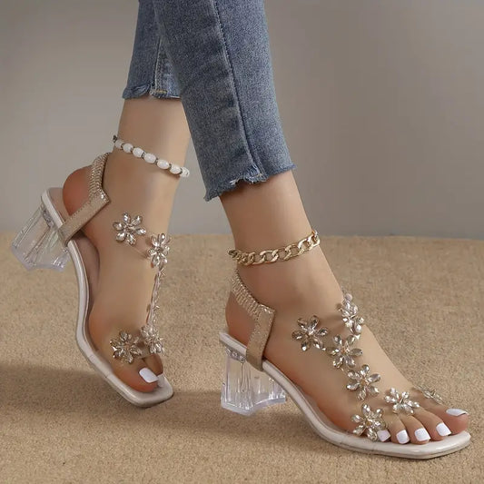 Hawisa | Women's Floral Sequin Casual Sandals
