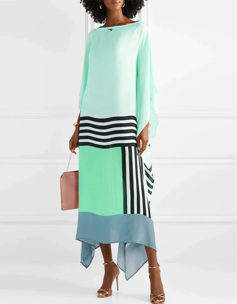 Pandora | Women's Maxi Striped Lace Summer Dress