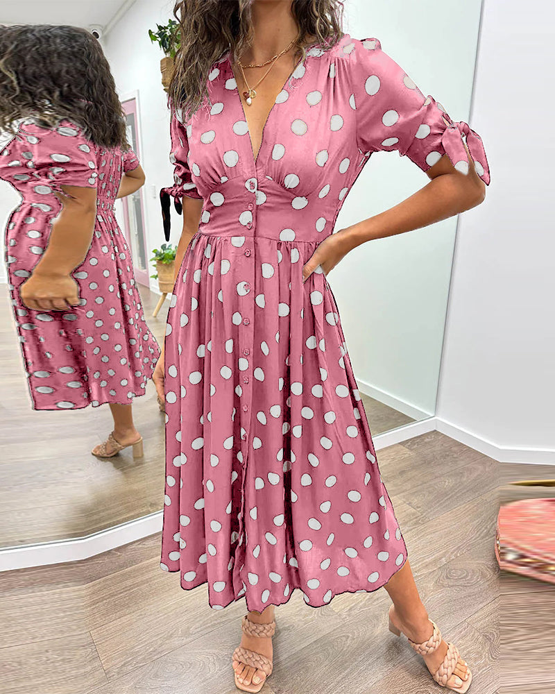 Celimene | Women's V-Neck Casual Refined Dress