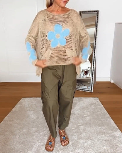 Zelania | Women's Floral Boho Oversized Wide-Leg Top