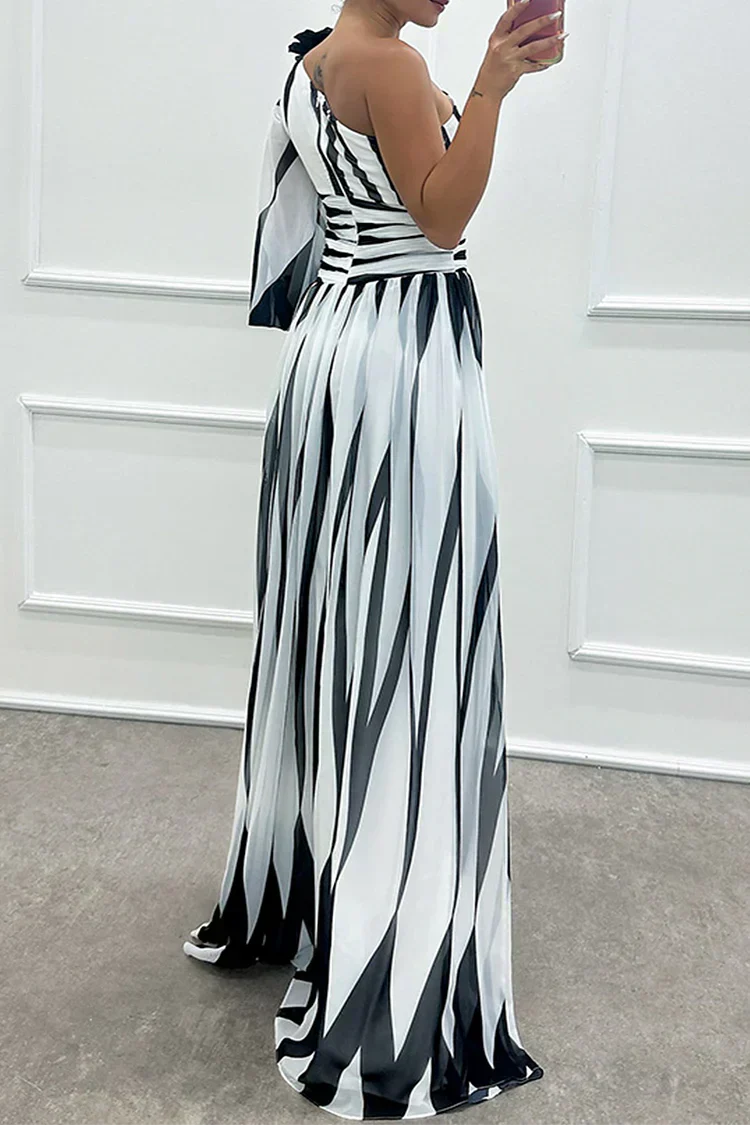 Delima | Women's Maxi Striped Wedding Dress