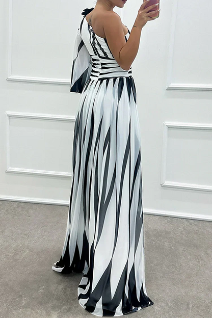 Delima | Women's Maxi Striped Wedding Dress