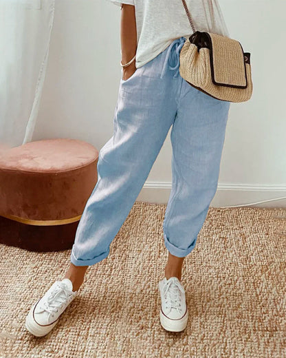 Ailne | Women's Casual Elegant Waistband Trousers