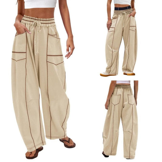 Ainoa | Women's Lace Oversized Wide-Leg Casual Trousers