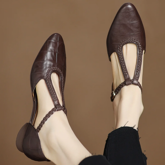 Magnolia | Women's Lace Workwear Leather Flats