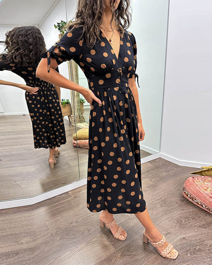 Celimene | Women's V-Neck Casual Refined Dress
