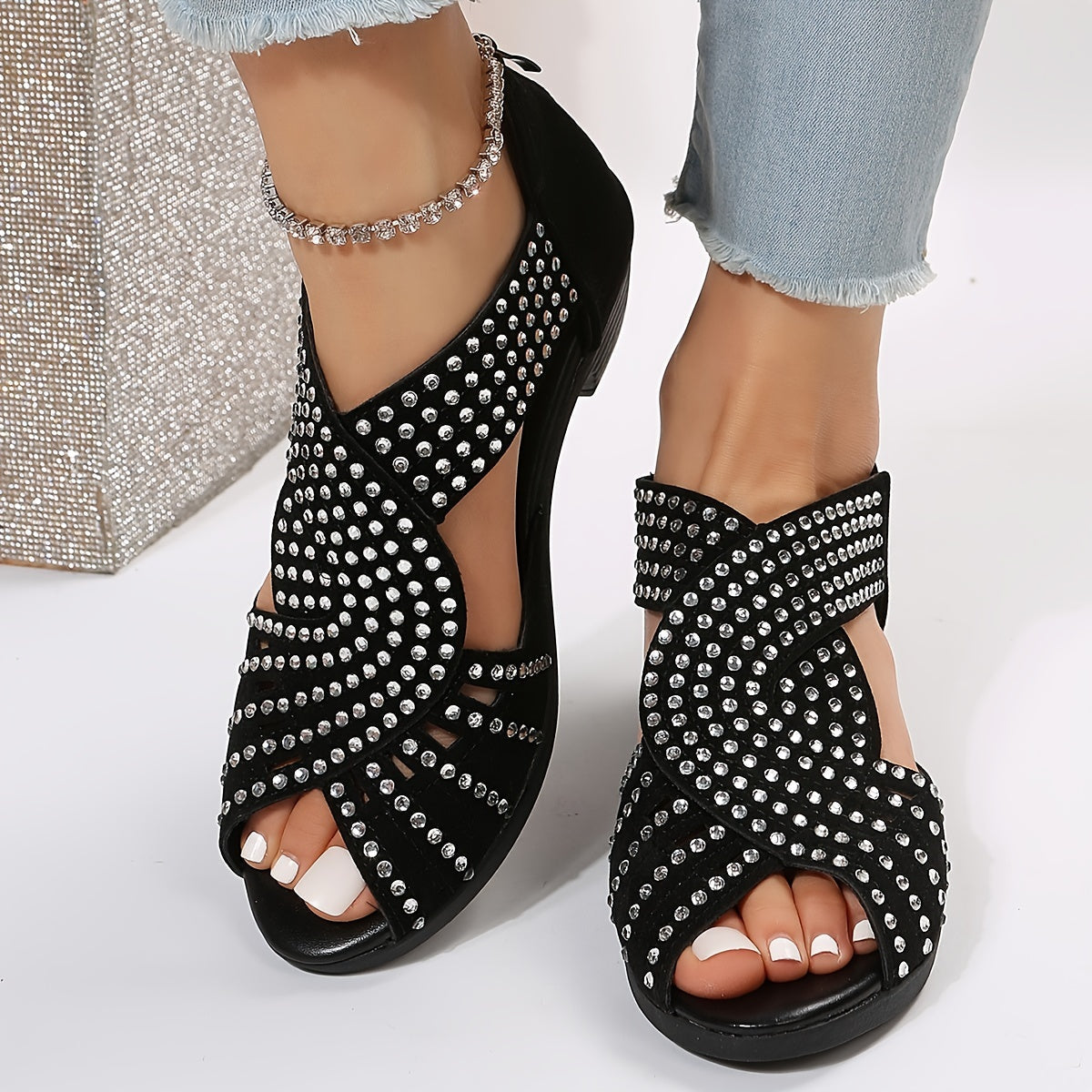 Sorcha | Women's Sequin Casual Adjustable Sandals