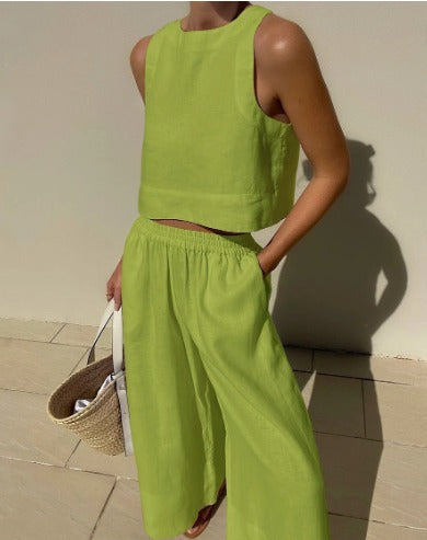 Kunzite | Women's Wide-Leg Beach Two Trousers