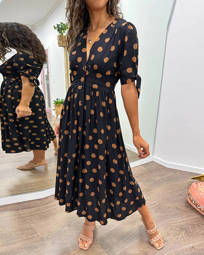 Celimene | Women's V-Neck Casual Refined Dress