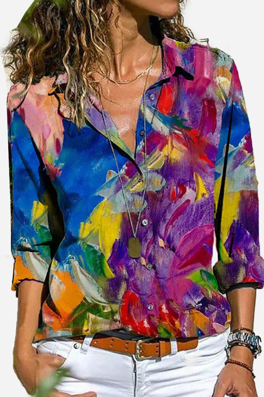 Calina | Women's Striped Oversized Casual Shirt