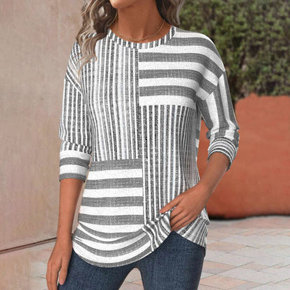 Nalima | Women's Striped Casual Comfort Blouse